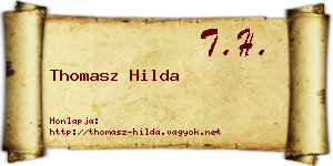 Thomasz Hilda névjegykártya
